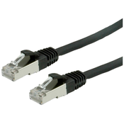 VALUE Value 21.99.1225 RJ45 omrežni kabel\, Patch kabel CAT 6 S/FTP 0.50 m črna 1 kos, (20420870)
