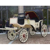 Casa Padrino baroque horse drawn carriage cream/beige/black - Magnificent wedding carriage in the baroque style - Handmade baroque style carriage - Noble & Magnificent