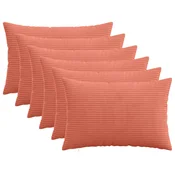 vidaXL Prevleka za blazino 6 pcs HEERLEN Rdeče oranžna 40 x 60 cm