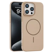 Rigid Silicone MagSafe maska za iPhone 15 Pro – zlatna