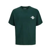 Jack & Jones Junior Majica JJASTRO temno zelena / bela