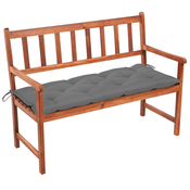 vidaXL Vrtna klop z blazino 120 cm trden akacijev les