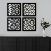 Wallity Set ogledala SYH1578009718, Crni