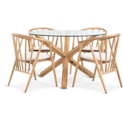 AGERBY O119 sto natur hrast + 4 LYKSBORG stolice natur hrast