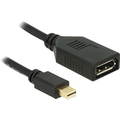 Delock DisplayPort adapter [1x Mini-DisplayPort utikac 1x DisplayPort ženski utikac] Delock crna s feritnom jezgrom