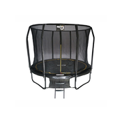 Mappy Exclusive trampolin z zunanjo varnostno mrežo, lestev, stojalo za čevlje, črn, 305 cm
