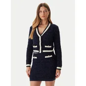 Guess Pletena jopica W5BR0E Z4090 Mornarsko modra Slim Fit