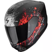 Scorpion EXO-391 Wolf kaciga za motocikle s punim licem, mat crno-srebrno-crvena