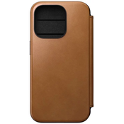 Nomad Modern Leather Folio, english tan - iPhone 15 Pro (NM01629085)