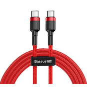 BASEUS Izdržljivi fleksibilni kabel USB-C PD PD 2.0 60W 20V 3A QC3.0 2M crveni