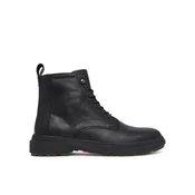 Gležnjarji Tommy Hilfiger Hilfiger Outdoor Warm Lth Boot FM0FM05960 Črna