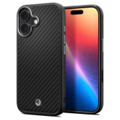 Ovitek Spigen Enzo Aramid T MagFit za iPhone 17 - black/silver