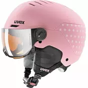 Dječja skijaška kaciga Uvex Rocket Jr. Visor Veličina kacige: 54-58 cm / Boja: ružičasta