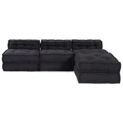 vidaXL Modularni poufi 4 kosa, antracit tkanina