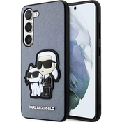 Karl Lagerfeld Samsung Galaxy S23+ hardcase grey Saffiano Karl  Choupette (KLHCS23MSANKCPG)