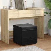 vidaXL Stolica Črna 41 x 41 x 40 cm Samet in Umetno Leseno
