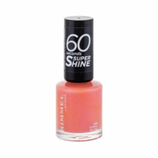 Rimmel 60 Seconds Super Shine hitro sušeči lak za nohte 8 ml Odtenek 406 coral blush
