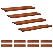 Vidaxl Stopnice 12 kos 120 x 30 x 2 cm Rjava Trda bukovina