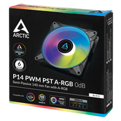 ARCTIC ARCTIC P14 PWM PST A-RGB 140mm 4-pin ventilator, črn, (21264578)