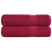 Vidaxl Brisače za tuširanje FROGN 2 kos Bordeaux 70x140 cm 360 gsm