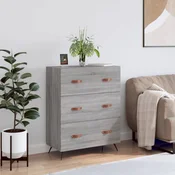 shumee vidaXL Predalnik, siv hrast sonoma, 69,5 x 34 x 90 cm, material na osnovi lesa