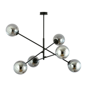 Lestenec na drogu LINEAR 6xE14/10W/230V črna/siva