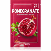 The Saem Natural Mask Sheet Pomegranate maska iz platna za intenzivno gladitev in posvetlitev kože 21 ml