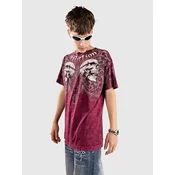 Affliction Collapse moška majica burgandy lava wash