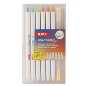 Set mehaničkih olovaka u boji, višebojna grafitna jezgra, APLI Color Click Mix 20550