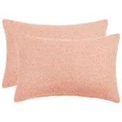 vidaXL Prevleka za blazino 2 pcs HEERLEN Roza 40 x 60 cm Bouclé