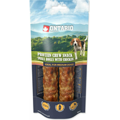 Ontario Protein piščančja poslastica, žvečilna rolada mala 2 kosa 12,7 cm, srednja