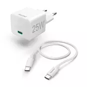 HAMA Kucni punjac 25W sa kablom/ bela