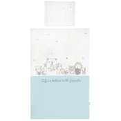 Set posteljine od 5 dijelova Lorelli - Cosy, Happy Friends, plavi