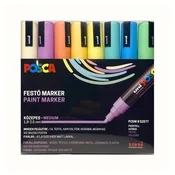 Dekorativni marker, komplet, 1,8-2,5 mm, UNI Posca PC-5M, 8 različnih pastelnih barv, 8 kosov