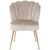 Casa Padrino luxury velvet dining room chair khaki/gold 66 x 64 x H. 86 cm - Kitchen chair with velvet fabric - Dining room furniture - Kitchen furniture - Luxury furniture