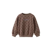 MANGO KIDS Majica svetlo modra/čokolada