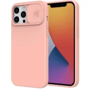 Onasi Lens Cover silikonski ovitek zaščita za iPhone 15 Plus - roza