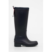 Gumene čizme Tommy Hilfiger TOMMY TARTAN RUBBERBOOT za žene, boja: tamno plava, FW0FW07664