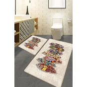 Lessentiel Maison Set prostirki za kupatilo Rovny, 2 Komada, Šarena