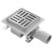 Linijski odtok REA CROSS 120x120 Nickel Brush