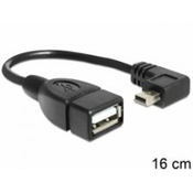 Kabel Delock USB mini moški > USB 2.0-A ženski OTG 16 cm