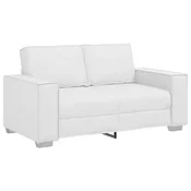 Vidaxl Dvosobni kavč Bela 160 cm Umjetno usnje