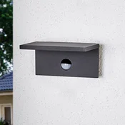 Lucande Darina kotna zunanja stenska svetilka LED, detektor gibanja - Sodobni - grafitno siva, bela - Kovina