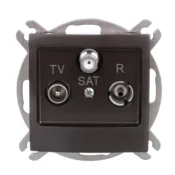 shumee Antenska vtičnica Impresja RTV-SAT, antracitna GPA-YS/m/50