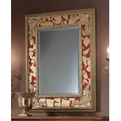 Casa Padrino Luxury Baroque Mirror Gold/Red - Rectangular Italian Baroque Style Wall Mirror - Luxury Baroque Style Furniture - Baroque Furniture - Luxury Quality - Made in Italy