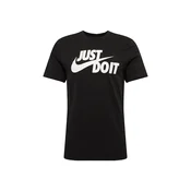 Nike Sportswear Majica Swoosh črna/bela