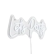 Neonska stenska svetilka bela vklj. LED - Lets Party