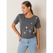 Dark grey T-shirt Star FOR FITNESS