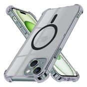 Hibridni ovitek Techsuit Shockproof MagSafe za iPhone 15 Plus - smoke black