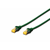 CAT 6A S-FTP patch cord, Cu, LSZH AWG 26/7, length 0.25 m, color green